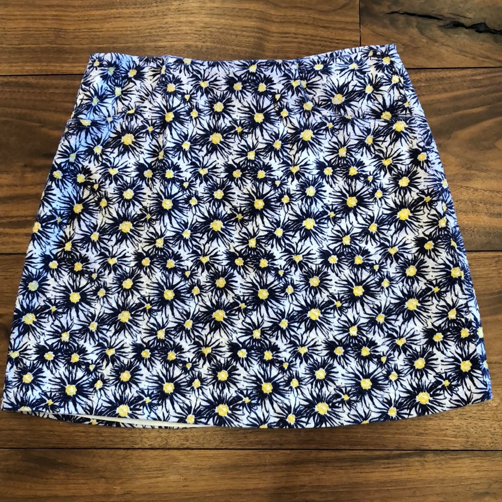 Lilly Pulitzer cotton pique skirt daisy print